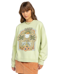 The Roxy Womens Lineup Oversized Crew Sweatshirt in Butterfly