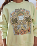 The Roxy Womens Lineup Oversized Crew Sweatshirt in Butterfly