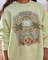 The Roxy Womens Lineup Oversized Crew Sweatshirt in Butterfly