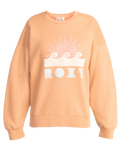 The Roxy Womens LineUp Sweatshirt in Camel