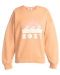 The Roxy Womens LineUp Sweatshirt in Camel