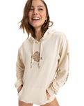 The Roxy Womens Surf Stoked Terry Vintage Hoodie in Parchment