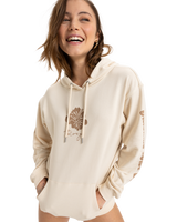 The Roxy Womens Surf Stoked Terry Vintage Hoodie in Parchment