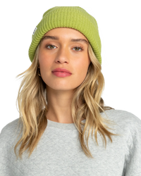 The Roxy Womens Island Fox Beanie in Fern