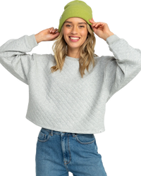 The Roxy Womens Island Fox Beanie in Fern