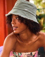 The Roxy Womens Victim Of Love Bucket Hat in Agave Green