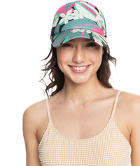 The Roxy Womens Beautiful Morning Cap in Anthracite Palm