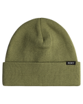 The Roxy Womens Tropical Snow Beanie in Oil Green