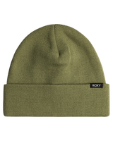 The Roxy Womens Tropical Snow Beanie in Oil Green