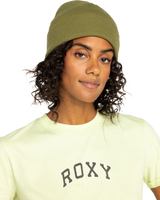 The Roxy Womens Tropical Snow Beanie in Oil Green