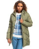 The Roxy Womens Storm Warning Jacket in Deep Lichen Green