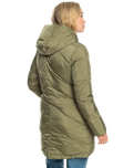 The Roxy Womens Storm Warning Jacket in Deep Lichen Green