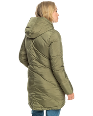 The Roxy Womens Storm Warning Jacket in Deep Lichen Green