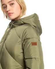 The Roxy Womens Storm Warning Jacket in Deep Lichen Green