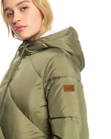 The Roxy Womens Storm Warning Jacket in Deep Lichen Green