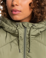 The Roxy Womens Storm Warning Jacket in Deep Lichen Green