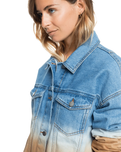 The Roxy Womens Sun Dipped Jacket in Cool Blue & Toast Denim Degreade