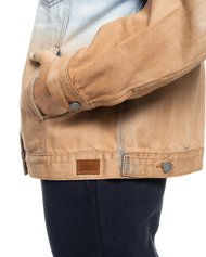 The Roxy Womens Sun Dipped Jacket in Cool Blue & Toast Denim Degreade