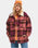 The Roxy Womens Passage Of Time Jacket in Bitter Chocolate Hallo Plaid