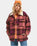 The Roxy Womens Passage Of Time Jacket in Bitter Chocolate Hallo Plaid