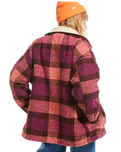 The Roxy Womens Passage Of Time Jacket in Bitter Chocolate Hallo Plaid