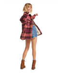 The Roxy Womens Passage Of Time Jacket in Bitter Chocolate Hallo Plaid