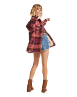 The Roxy Womens Passage Of Time Jacket in Bitter Chocolate Hallo Plaid