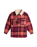 The Roxy Womens Passage Of Time Jacket in Bitter Chocolate Hallo Plaid