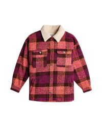 The Roxy Womens Passage Of Time Jacket in Bitter Chocolate Hallo Plaid