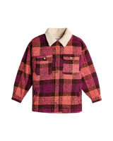 The Roxy Womens Passage Of Time Jacket in Bitter Chocolate Hallo Plaid