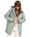 The Roxy Womens Serena Parka Jacket in Lily Pad