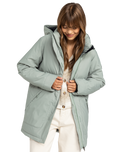 The Roxy Womens Serena Parka Jacket in Lily Pad