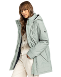 The Roxy Womens Serena Parka Jacket in Lily Pad