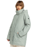 The Roxy Womens Serena Parka Jacket in Lily Pad