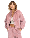 The Roxy Womens Slow Song Jacket in Mauve Orchid