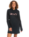 The Roxy Womens Dreamy Memories Hooded Dress in Anthracite