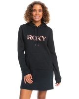 The Roxy Womens Dreamy Memories Hooded Dress in Anthracite