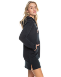 The Roxy Womens Dreamy Memories Hooded Dress in Anthracite