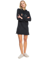 The Roxy Womens Dreamy Memories Hooded Dress in Anthracite