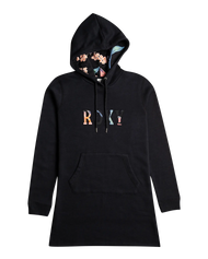 The Roxy Womens Dreamy Memories Hooded Dress in Anthracite