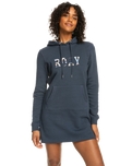 The Roxy Womens Dreamy Memories Hooded Dress in Mood Indigo