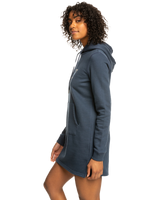 The Roxy Womens Dreamy Memories Hooded Dress in Mood Indigo