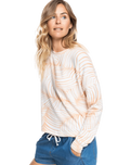 The Roxy Womens Current Mood Sweatshirt in Toast Palm Tree Dreams