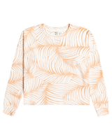 The Roxy Womens Current Mood Sweatshirt in Toast Palm Tree Dreams