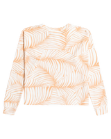 The Roxy Womens Current Mood Sweatshirt in Toast Palm Tree Dreams