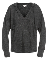 The Roxy Womens Paddle Out Hoodie in Anthracite