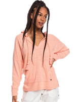 The Roxy Womens Paddle Out Hoodie in Fusion Coral