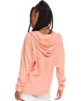 The Roxy Womens Paddle Out Hoodie in Fusion Coral