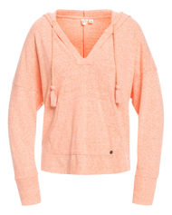 The Roxy Womens Paddle Out Hoodie in Fusion Coral