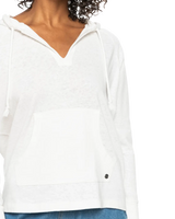 The Roxy Womens Destination Surf Hoodie in Snow White